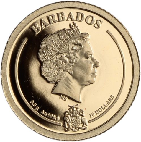 Barbados-10 Dollar-2021-AUpp-American Eagle-RS
