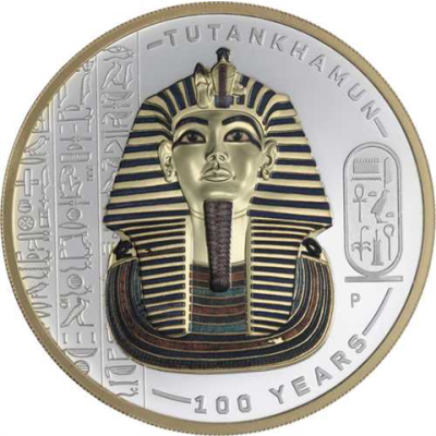 Tuvalu-2 Dollar-2022-AGpp-Farbe-Tutankhamun-RS