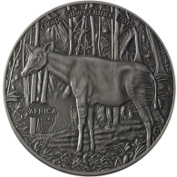 Okapi Silbermünze Antique Finish Congo 2015