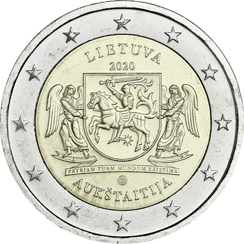 Litauen-2-Euro-2020-bfr-Litauische-Ethnographische-Regionen---Aukschtaiten-I