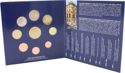 Österreich-3,88 Euro-2005-Stgl-Kurs-Ceska Bank-Folder