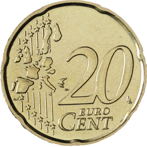 Deutschland 20 Cent 2002 bfr. Mzz. J Brandenburger Tor