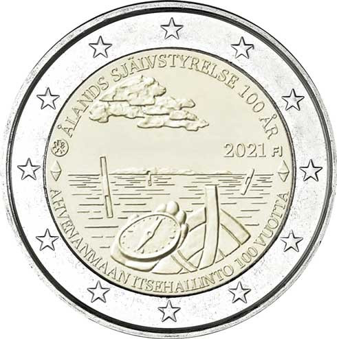 Gedenkmünze- Finnland-2Euro-Aland