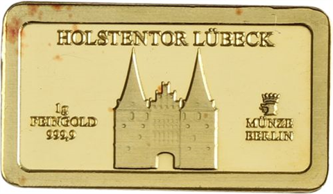 Deutschland-10x1g-AUpp-Quadriga Wahrzeichen-Etui