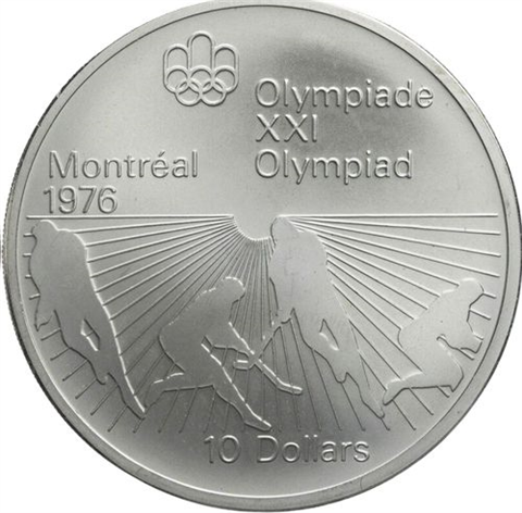 Kanada-14x10+14x5 Dollar-1973-1976-AGstgl-Olymp Montreal 76-Etui