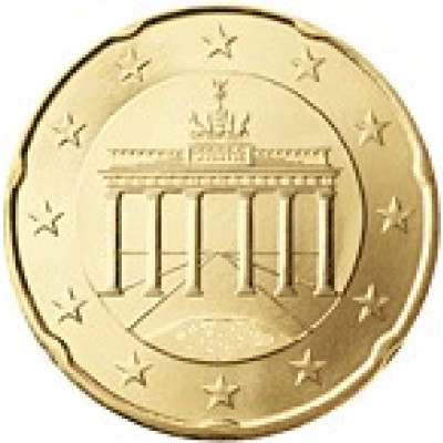 Deutschland 20 Cent 2008 bfr. Mzz.A Brandenburger Tor