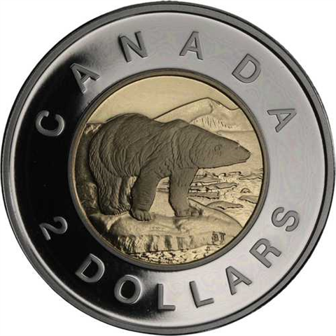 Kanada-2 Dollar-1996-PP-Eisbär Kursmünze-Etui
