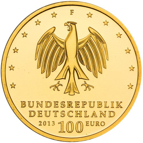 Deutschland 100 Euro 2013 stgl. Gartenreich Dessau-Wörlitz Mzz. nach HISTORIA-Wahl