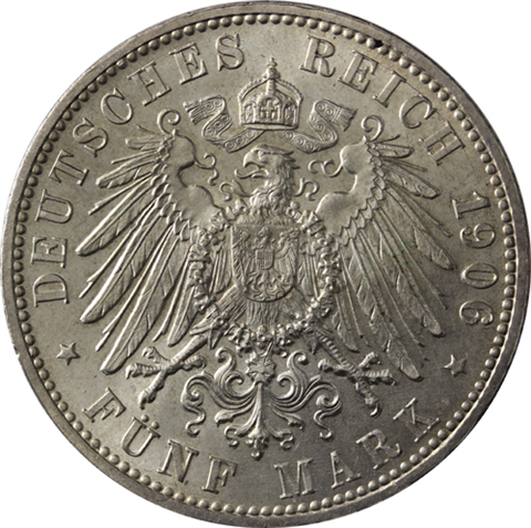 J35-Baden-5Mark-1906-AgSS-VZ-GoldeneHochzeit-RS (1)