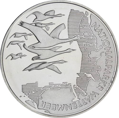 Silber- Gedenkmünze 10 Euro 2004 Nationalpark Wattenmeer