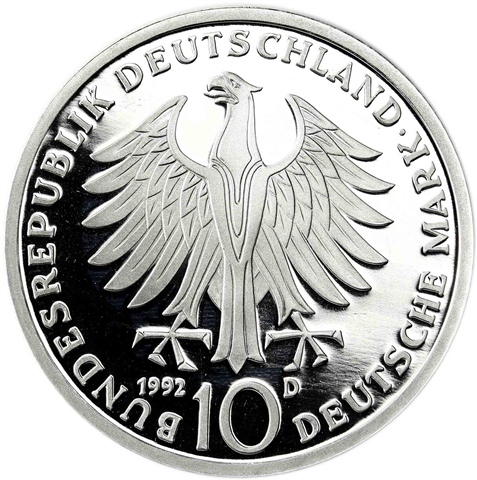 Deutschland 10 DM Silber 1992 PP Der Orden Pour le Merite I