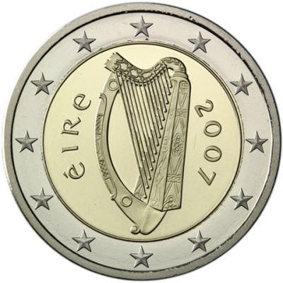 Irland-2-Euro-2007-Keltische-Harfe-RS