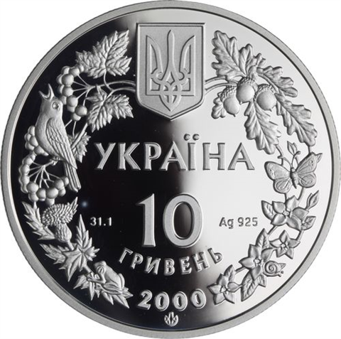 Ukraine-10 Hryven-2000-AGpp-Süsswasserkrabbe-RS