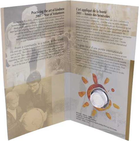 Kanada-10cent-2001-AG-Year of Volunteers-Folder RS
