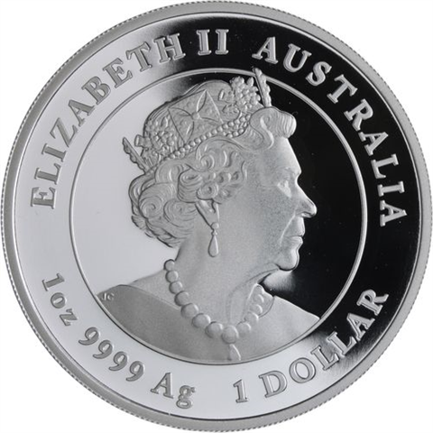 Australien-1 Dollar-2022-AGpp-Lunar III Tiger-Farbe-RS