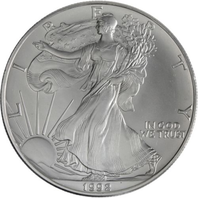 USA-1 Dollar-1992-AGstgl-Silver Eagle-RS