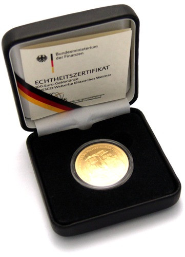 1/2 Oz Gold kaufen Deutschland 100 Euro 2006 Weimar 