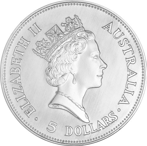 Australien-1-Unze-Silber-1990---1-Dollar-Kookaburra-RS