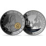 Mix-4xMedaillen-2011-PP-Vergoldet-Farbe-10Jahre Euro-Set IIII