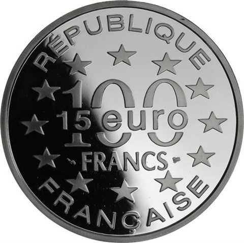 Frankreich-15 Euro 100 Francs-1996-AGpp-Dom Sankt Stephan-RS