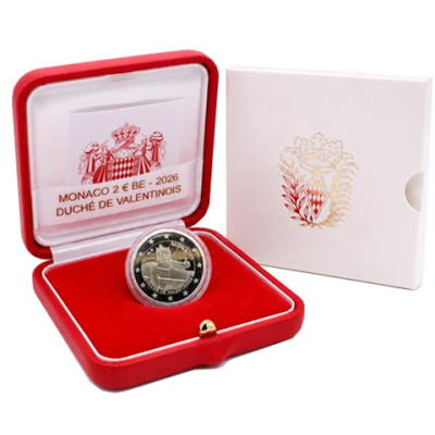 Monaco-2-Euro-2026-PP-Herzogtum-Valentinois-Etui