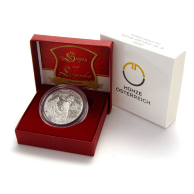 Österreich-10-Euro-2010-Silber-Karl-der-Grosse-im-Untersberg-Etui