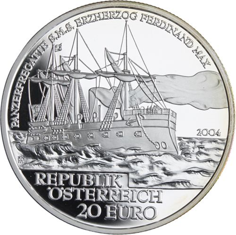Österreich-6x20Euro-2004-2006-AGpp-Handelsmarine-EtuiI