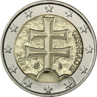 Slowakei-2-Euro-2025-Stgl-Doppelkreuz-RS