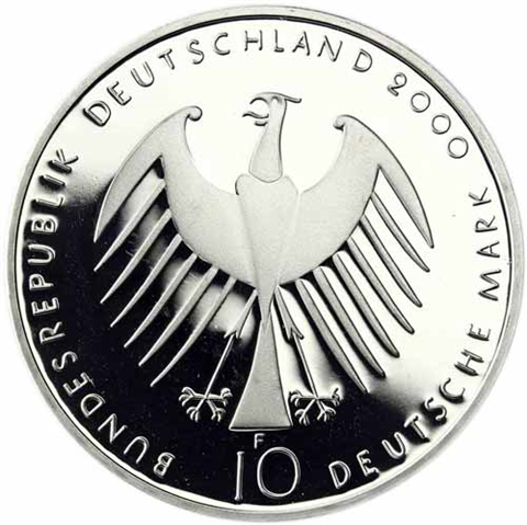Deutschland-10-DM-Silber-2000-PP-Natur-Erde-Mensch,-EXPO-2000-I
