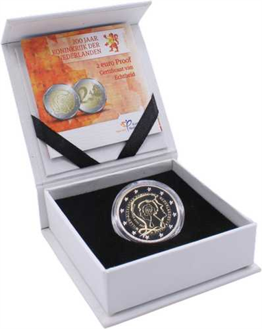 Niederlande-2 Euro-2013-PP-200 Jahre Königreich Wilhelm-Etui