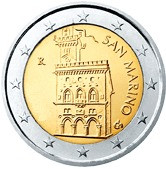 San Marino 2 Euro 2002 bfr. Regierungspalast