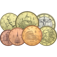 Italien-1,88Euro-2006-Kleinmünzsatz-1Cent-1Euro-RS