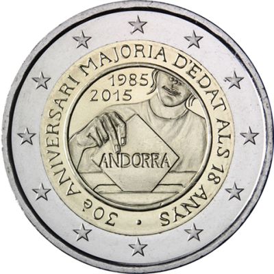 Andorra-2-Euro-2015-Volljährigkeit-RS