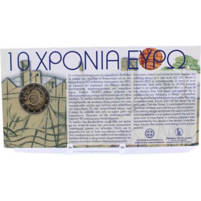 Griechenland-2 Euro-2012-Stgl-Bargeld-Coincard-RS
