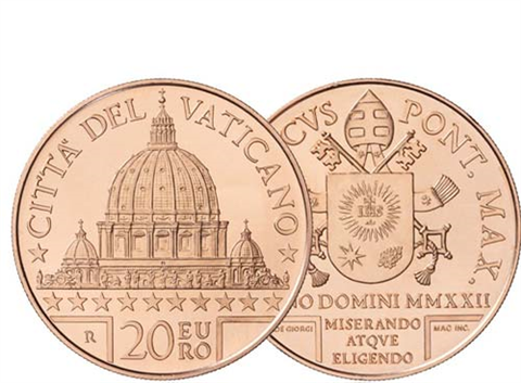 Vatikan-20Euro-2022-CUStgl-Kunst&Glaube