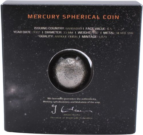 Barbados-5 Dollar-2022-AG-MercurySphericalCoin-RS