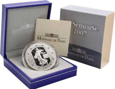 Frankreich-5Euro-2007-LaSemeuse-Etui