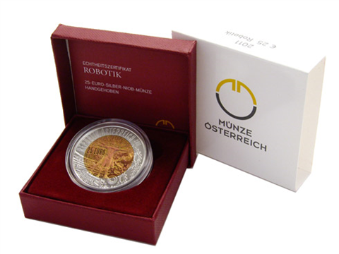 Österreich-25-Euro-2011-Hgh-Silber-Niob---Robotik-I