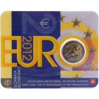 Slowakei-2Euro-2012-BU-10JahreEuro-Bargeld-Coincard-RS-1