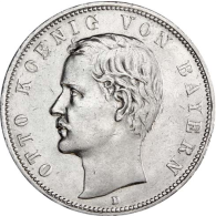 Jäger 46 Bayern 5 Mark 1891 - 1913 Sehr Schön König Otto I