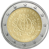 Jahr des Nachhaltigen Tourismus 2 Euro Münze aus San Marino