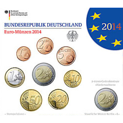 Deutschland 5,88 Euro-Kurssatz 2014 Stgl. Mzz: D