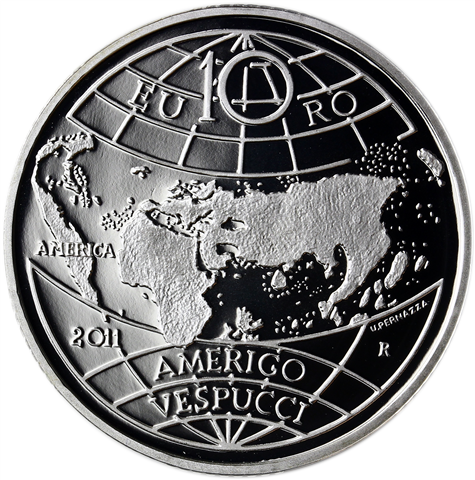Italien 10 Euro 2011 PP Europäische Entdecker Amerigo Vespucci I
