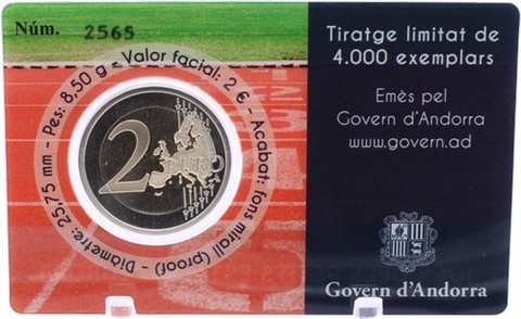Andorra-2 Euro-2025-PP-Spiele Staaten-Etui