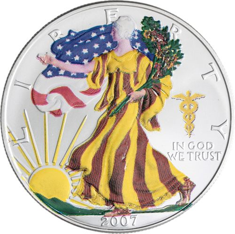 USA-1 Dollar-2007-AGstgl-Eagle-FD-Farbe-RS