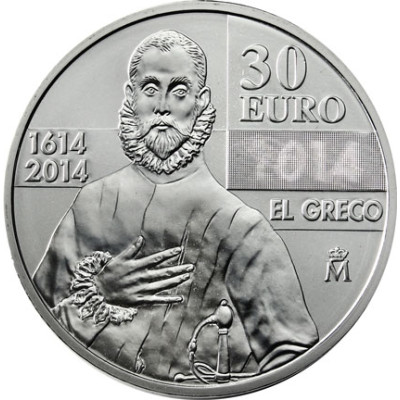 Spanien 30 Euro Silbermünzen 2014 El Greco 