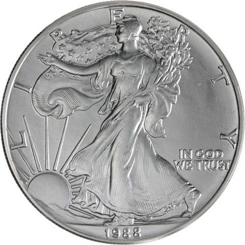 USA-1 Dollar-1988-AGstgl-Silver Eagle-RS