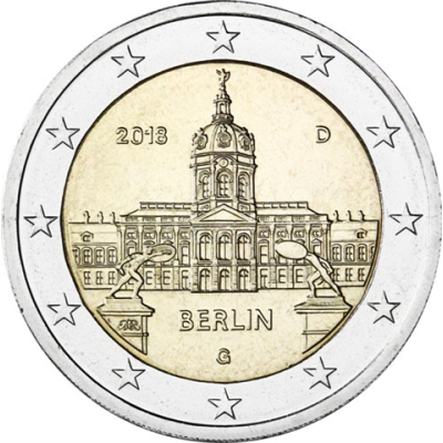 Deutschland-2Euro-2018bfr-Charlottenburg-Münzzeichen-G-RS