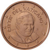 Kursmünzen aus dem Kleinstaat Vatikan 2 Cent 2009 Stgl. Papst Benedikt XVI.