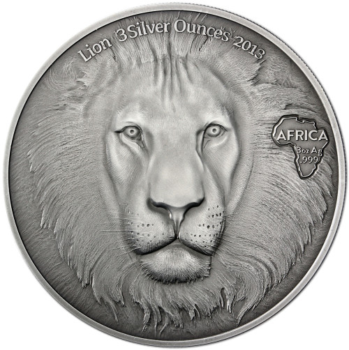 3 Unzen Silber 2013 Löwe - Afrika Antique Finish Silver Ounces